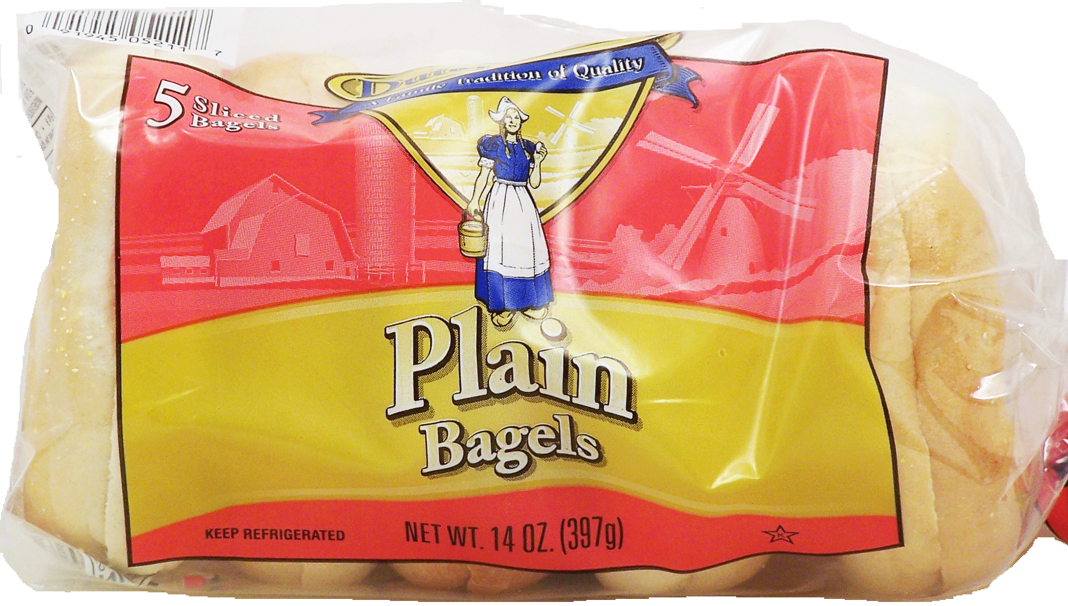 Dutch Farms  plain bagels, 5 sliced Full-Size Picture